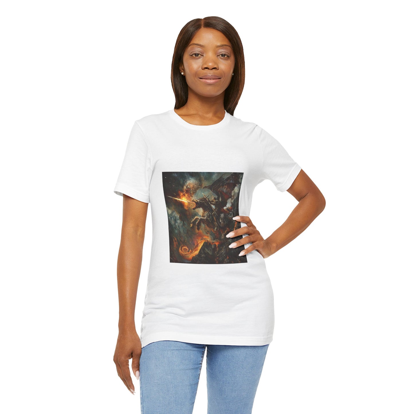 Fiery Dragon Unisex Jersey Tee - Soft Cotton Comfort