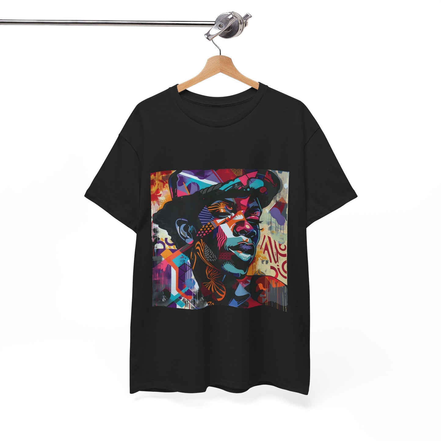 Urban Majesty Graphic Tee: Vibrant Portraits Series