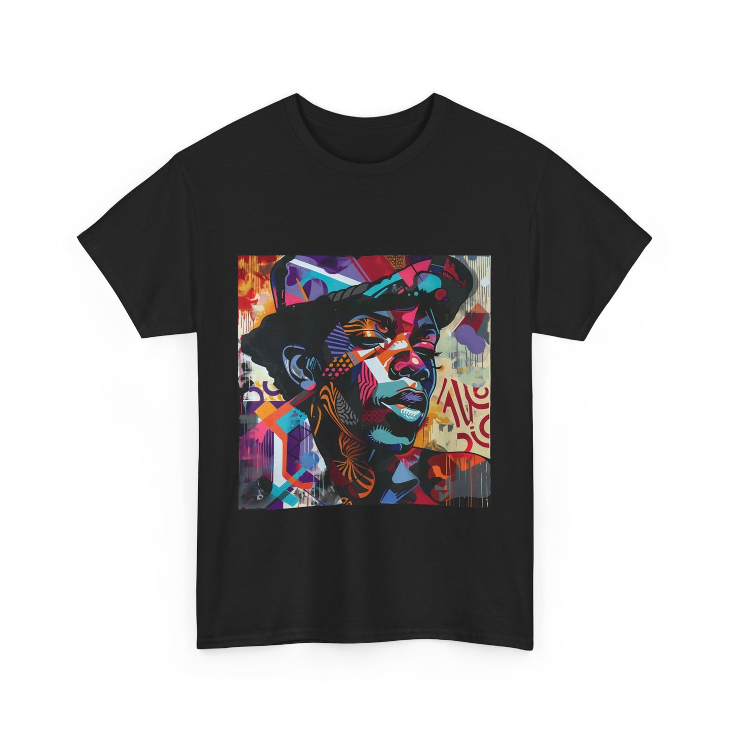 Urban Majesty Graphic Tee: Vibrant Portraits Series