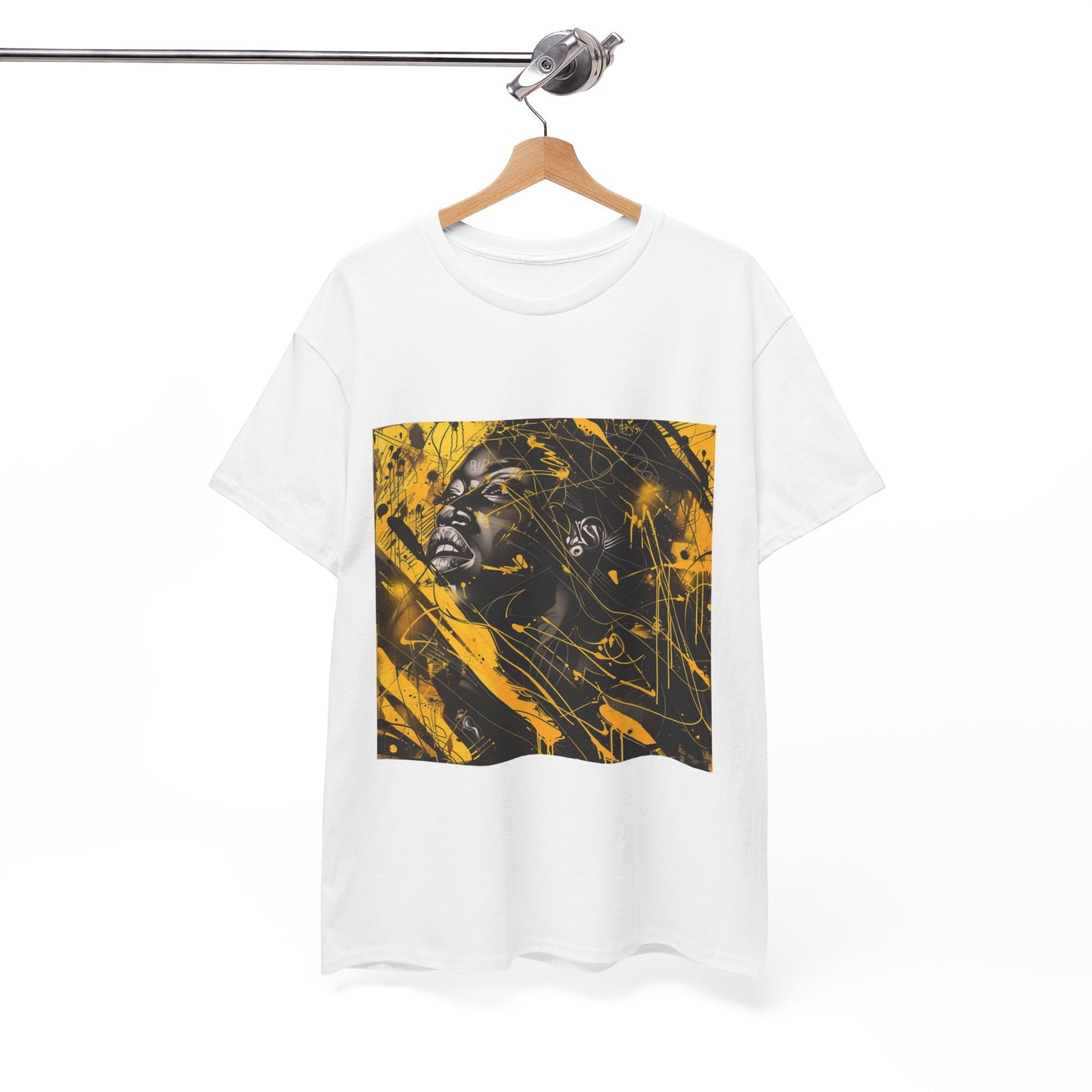 Golden Echoes Abstract Art Tee