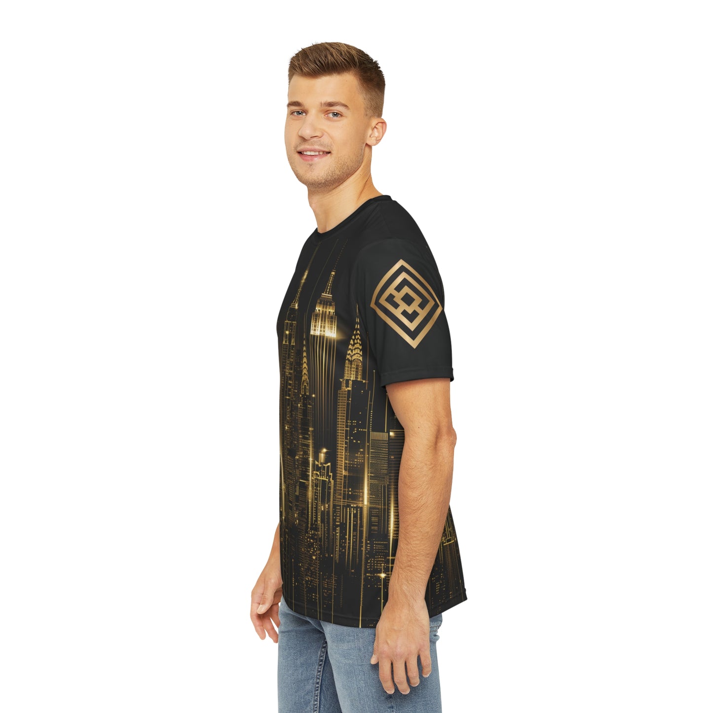 Golden Cityscape Men's Tee