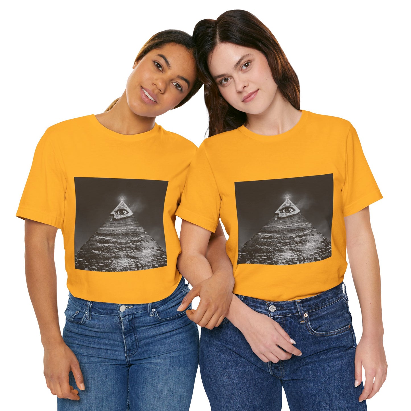 Illuminated Eye Pyramid Monochrome Graphic Tee