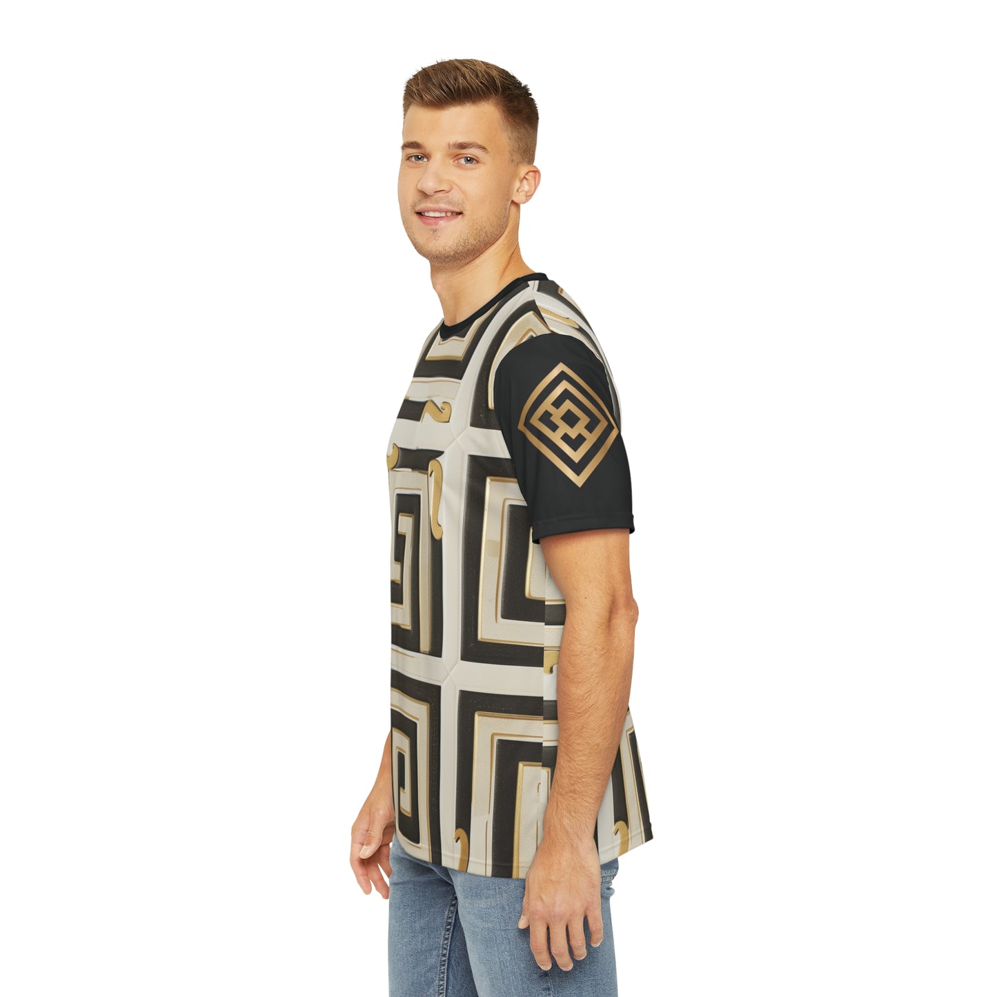 Men's Geometric Maze Tee - Modern & Stylish