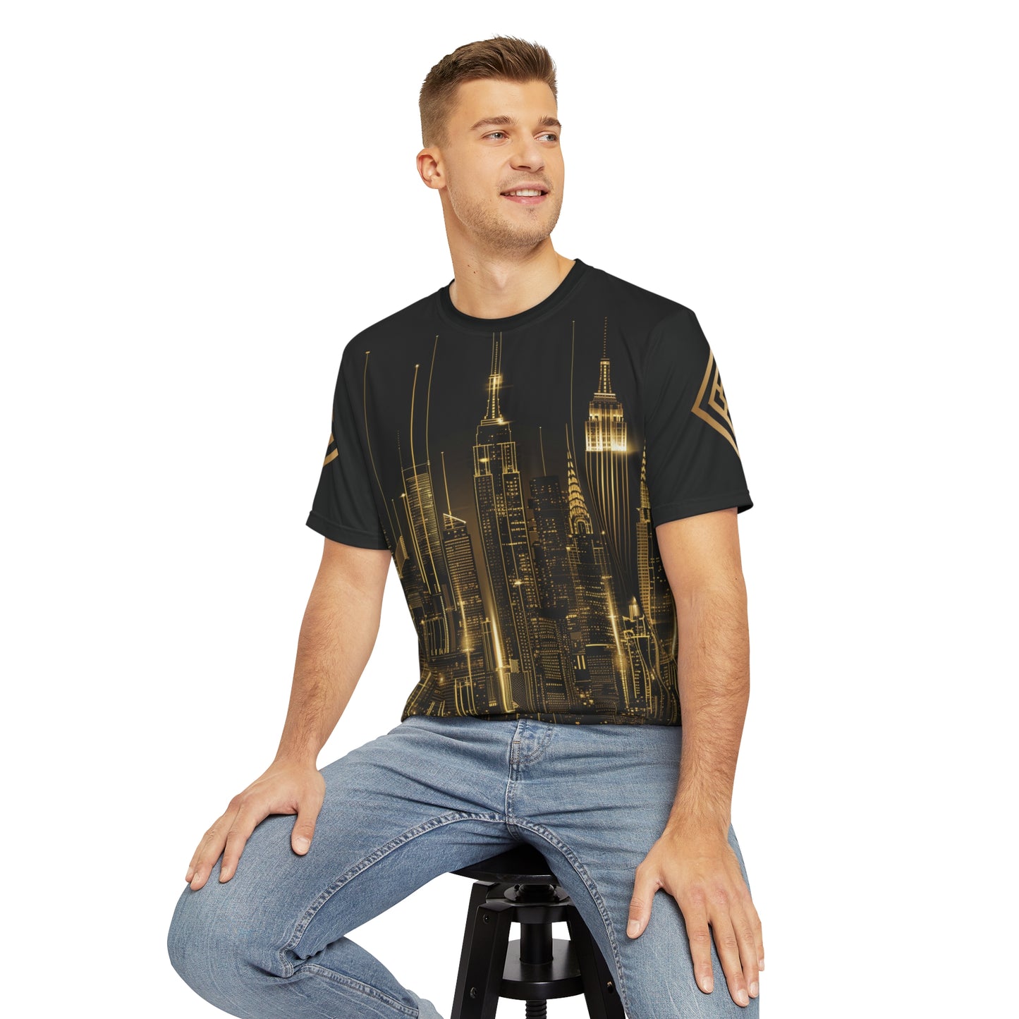 Golden Cityscape Men's Tee