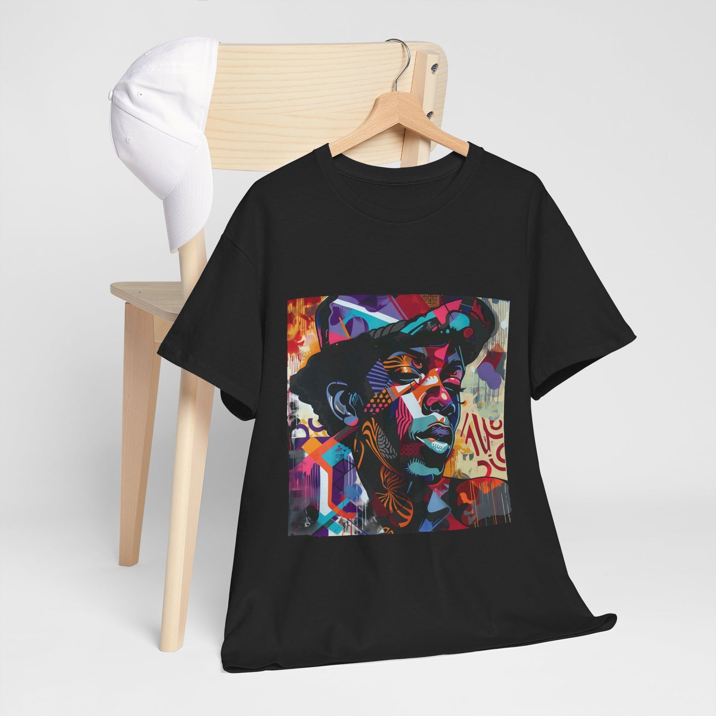 Urban Majesty Graphic Tee: Vibrant Portraits Series