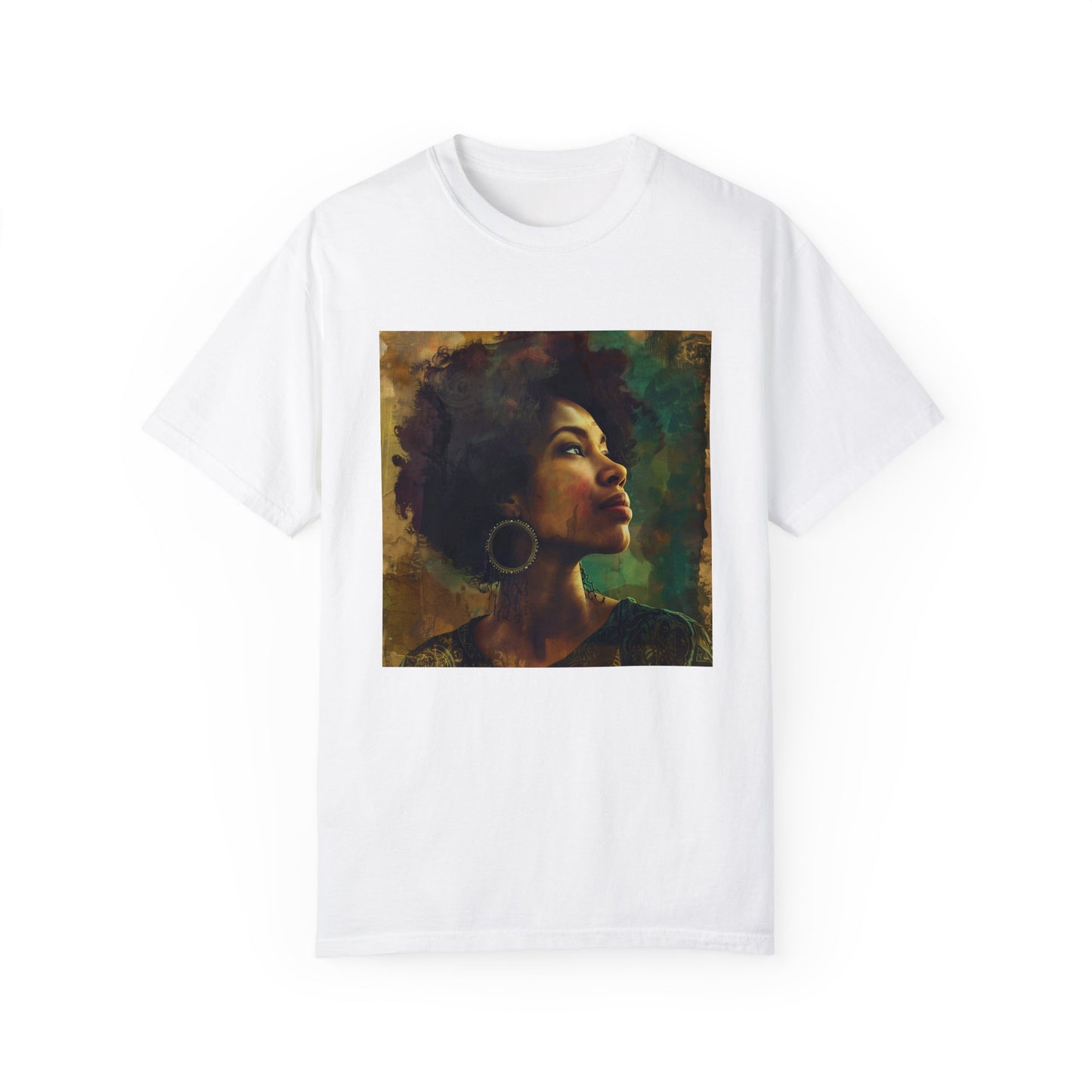 Elegant Afrocentric Beauty Tee: Cultural Expression