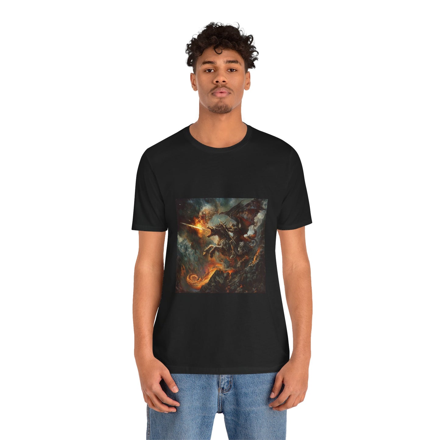 Fiery Dragon Unisex Jersey Tee - Soft Cotton Comfort