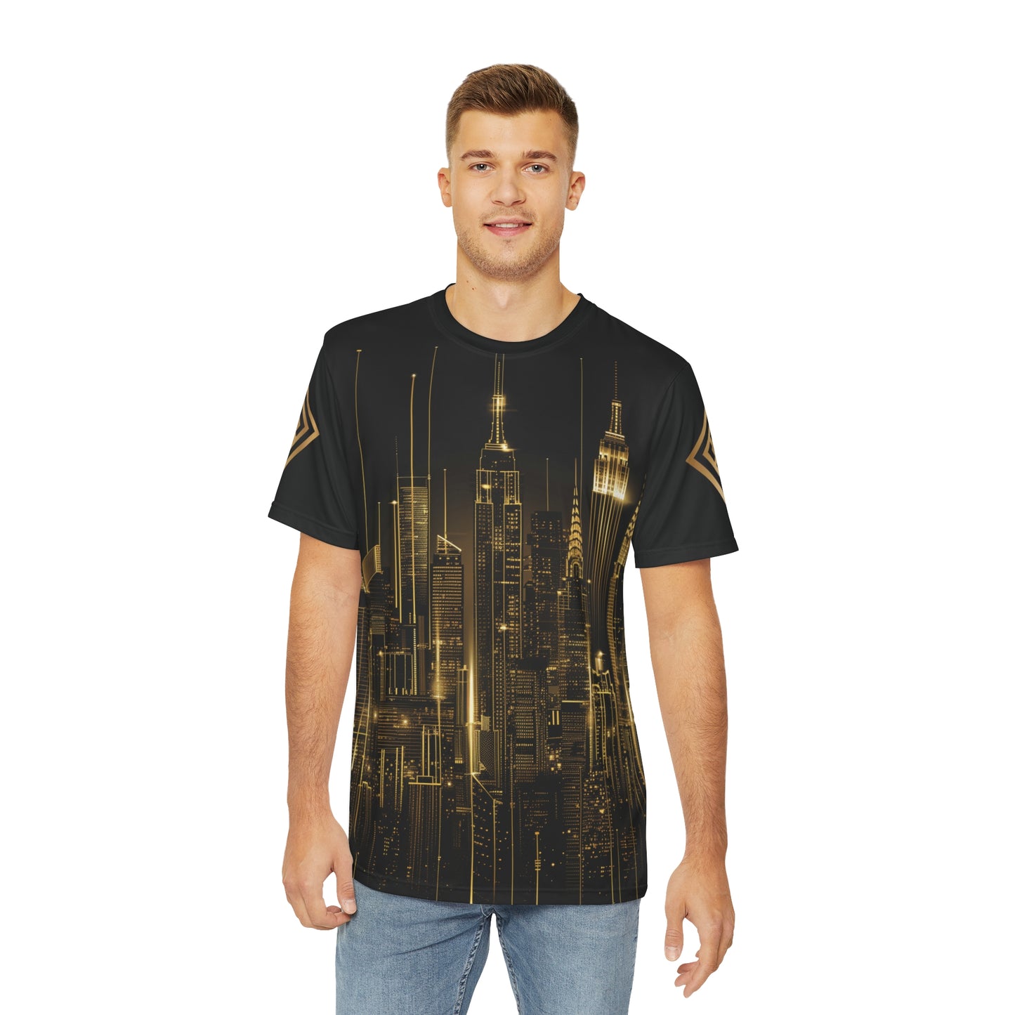 Golden Cityscape Men's Tee