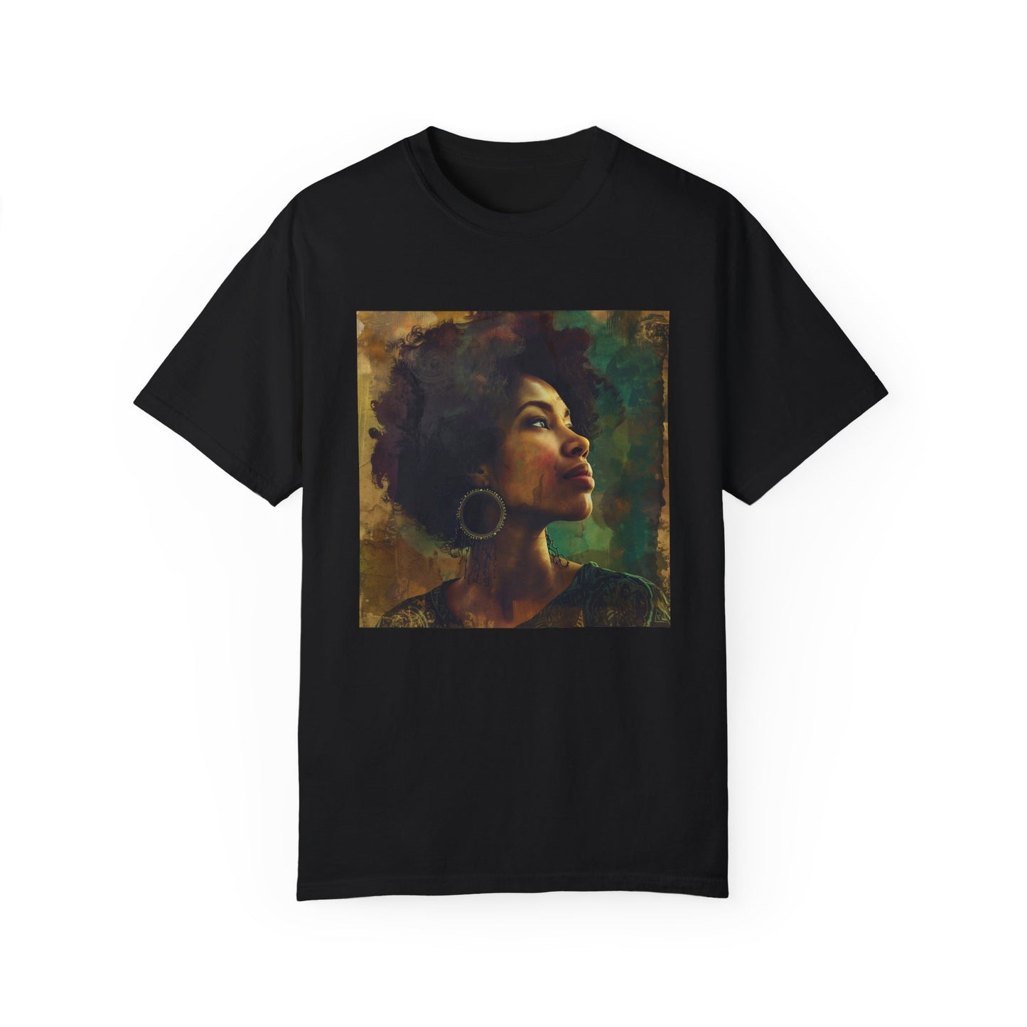 Elegant Afrocentric Beauty Tee: Cultural Expression