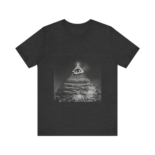 Illuminated Eye Pyramid Monochrome Graphic Tee