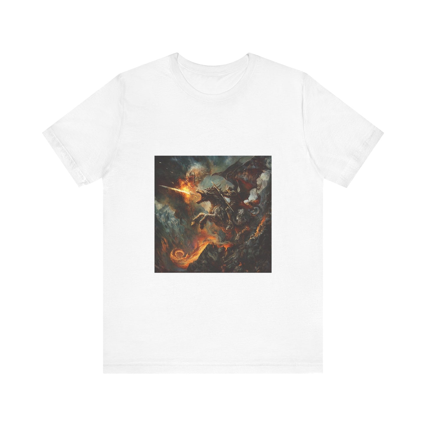 Fiery Dragon Unisex Jersey Tee - Soft Cotton Comfort