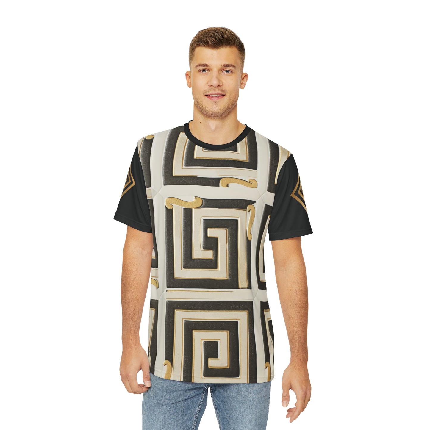 Men's Geometric Maze Tee - Modern & Stylish