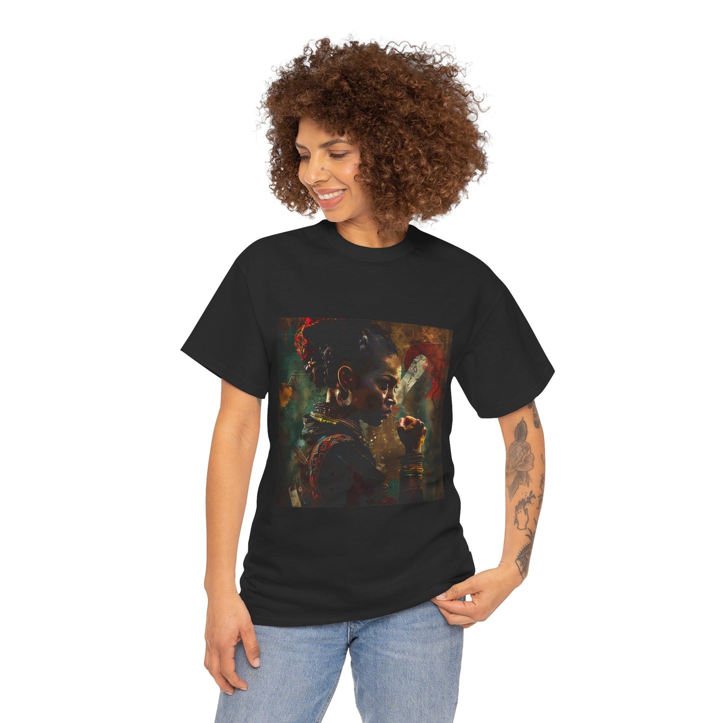 Empowered African Warrior Tee: Bold Spirit