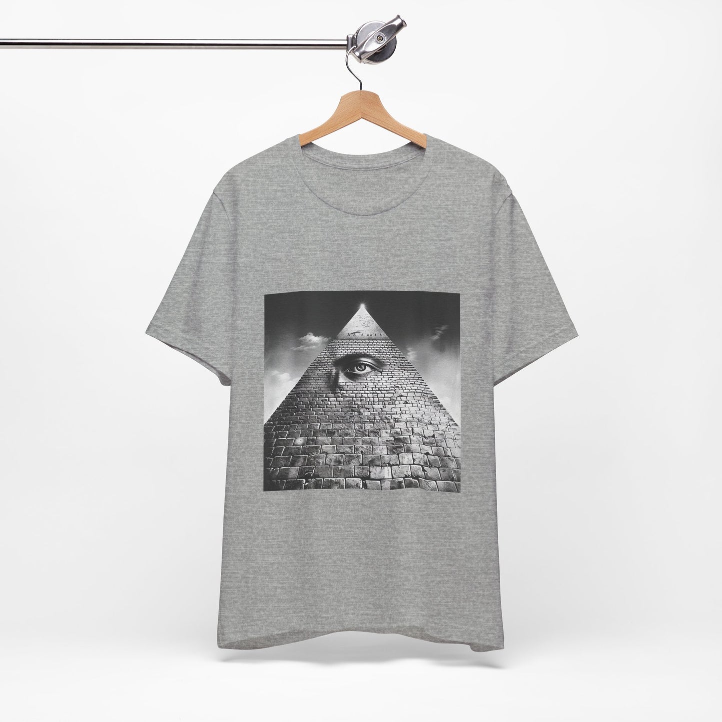 Enigmatic Pyramid Eye Monochrome Men's Tee