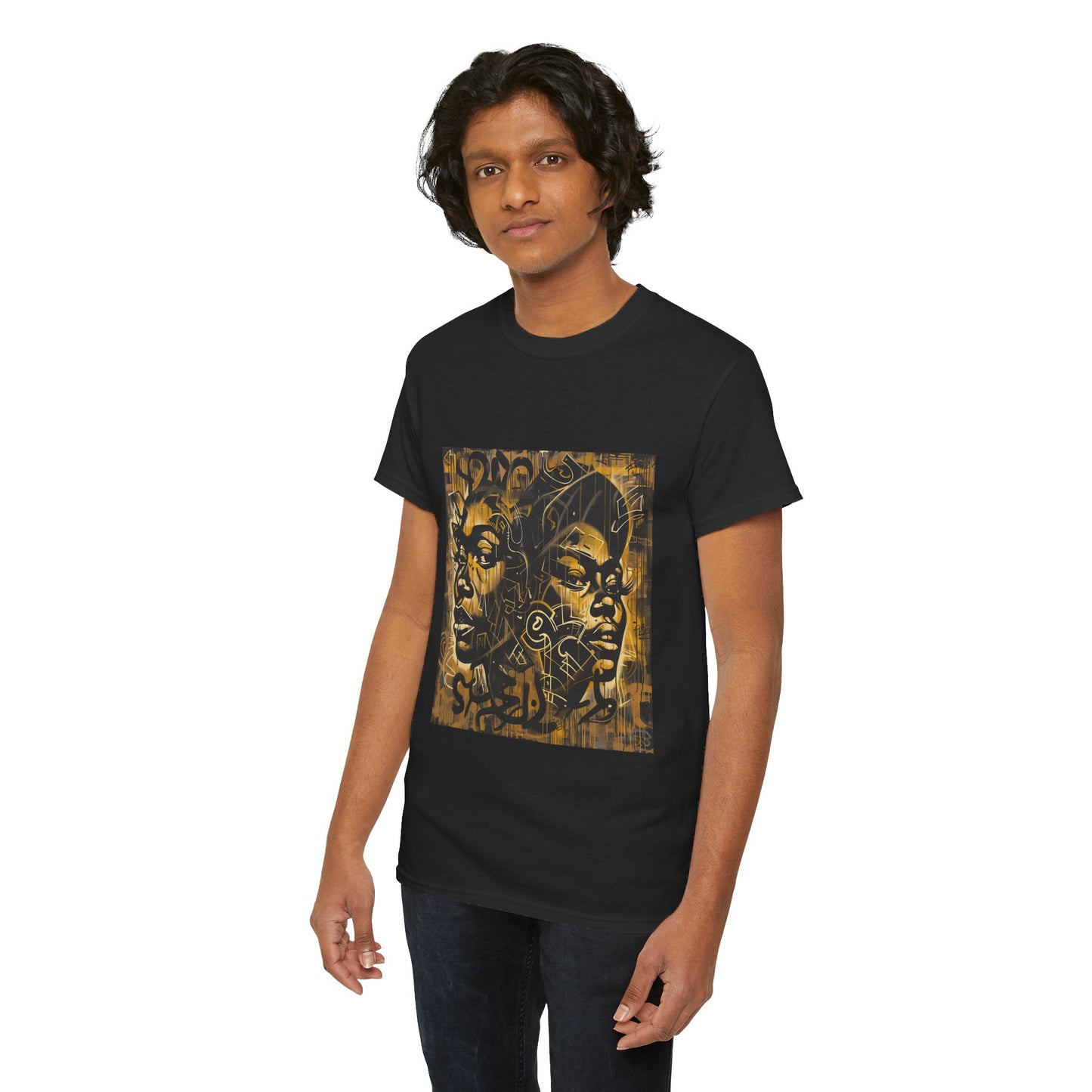 Golden Heritage Graphic Tee - Echoes of Ancestry