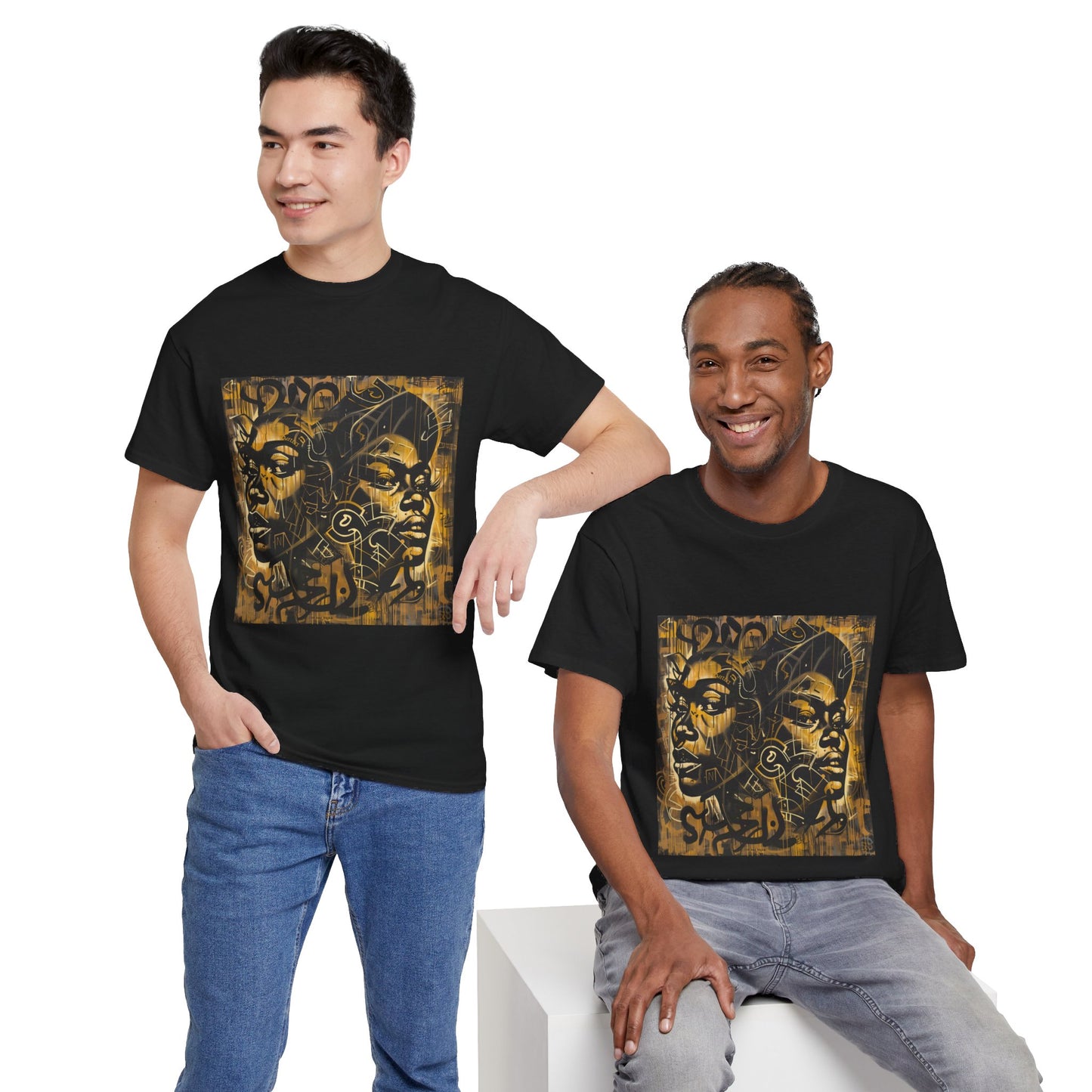 Golden Heritage Graphic Tee - Echoes of Ancestry