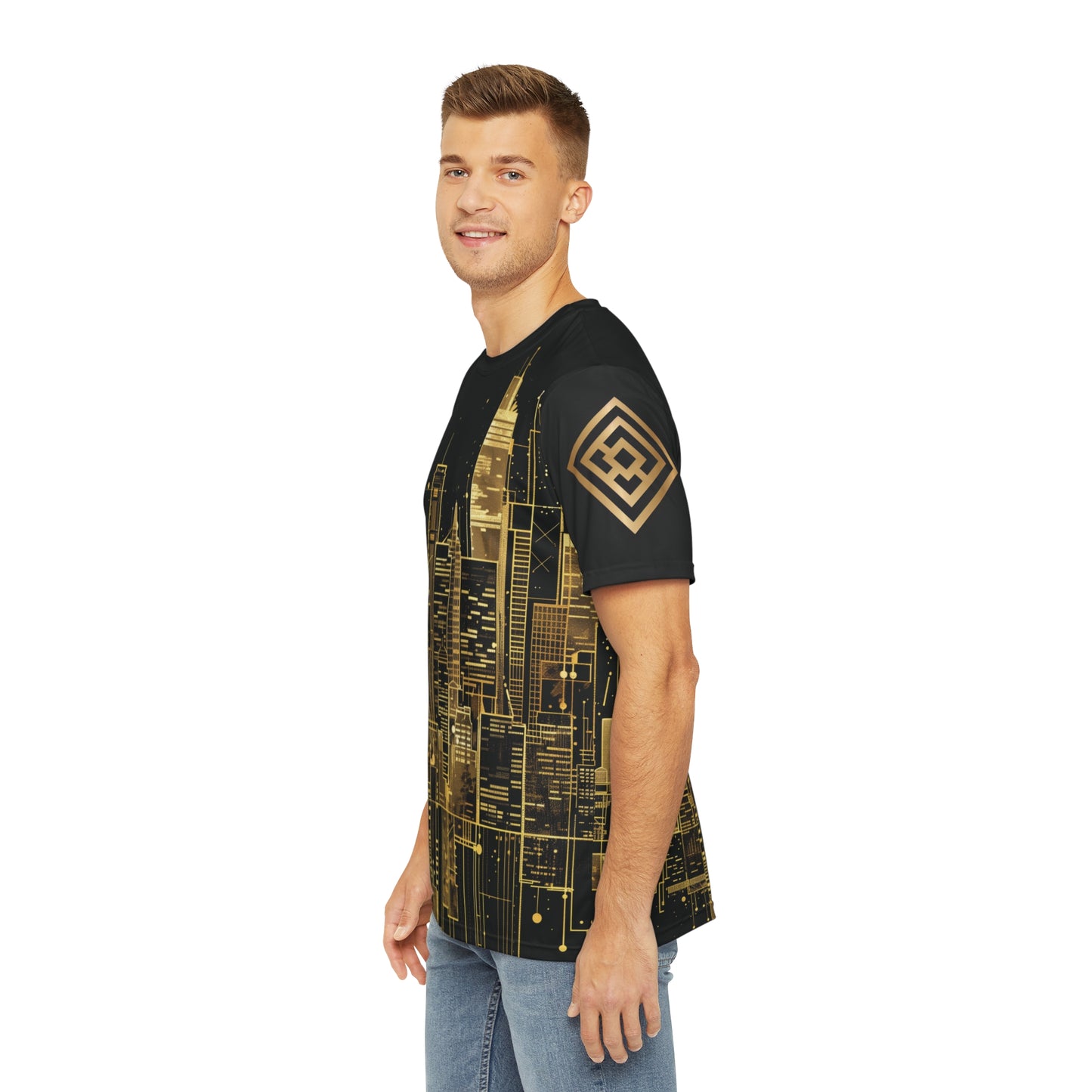 Golden Cityscape Men's Tee