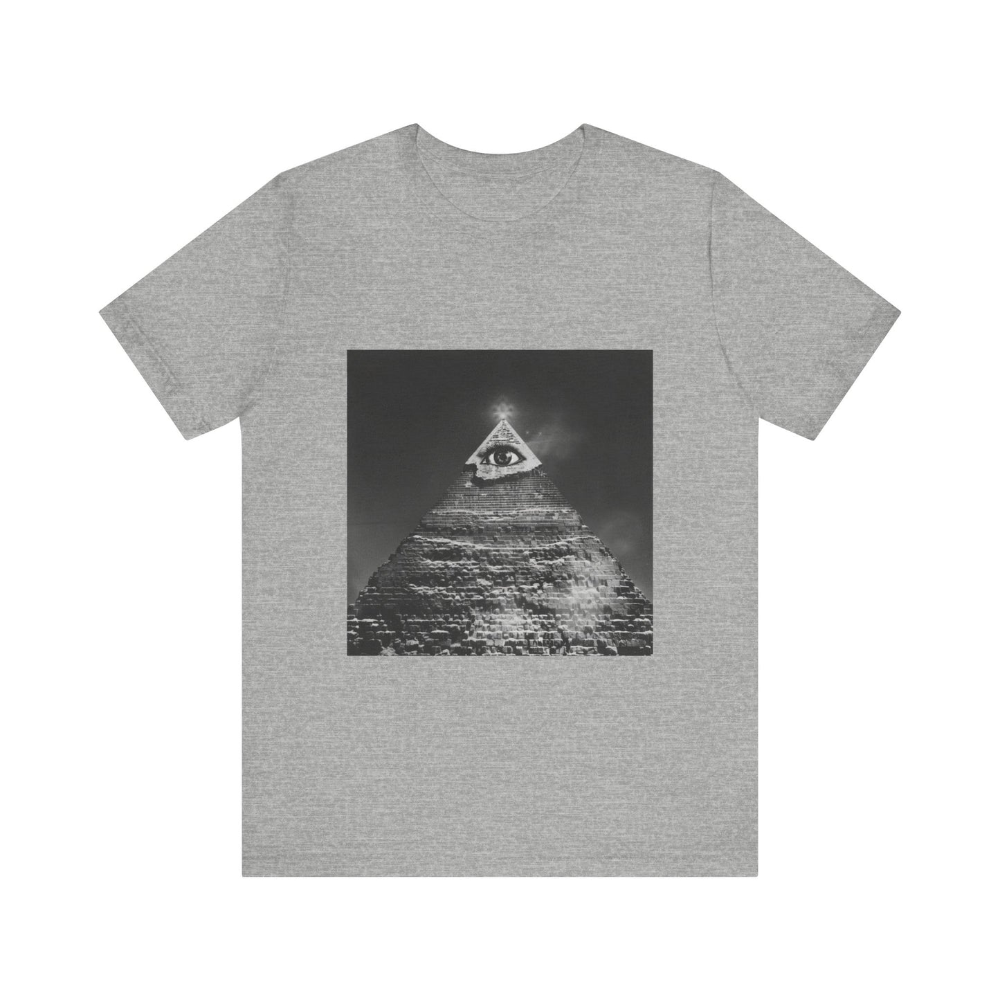 Illuminated Eye Pyramid Monochrome Graphic Tee