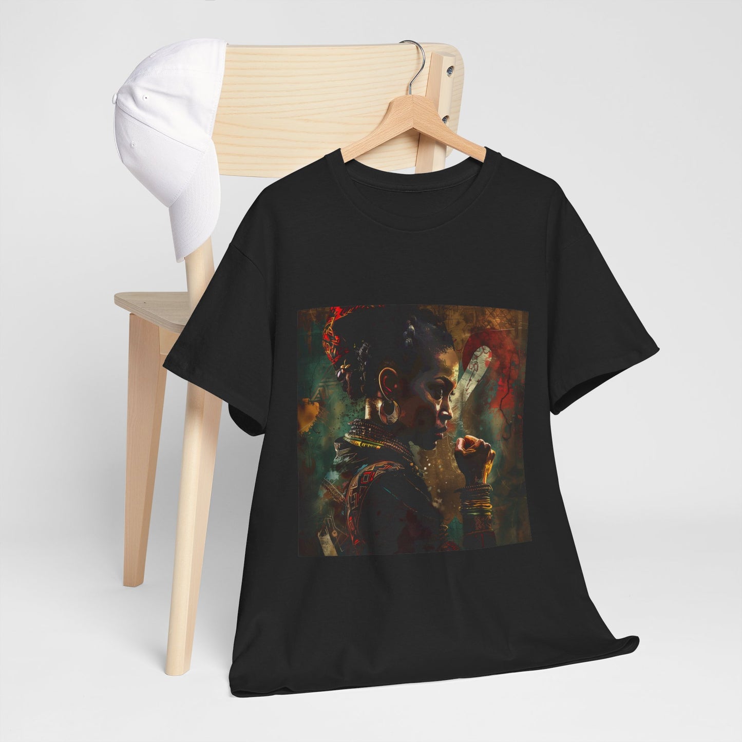 Empowered African Warrior Tee: Bold Spirit