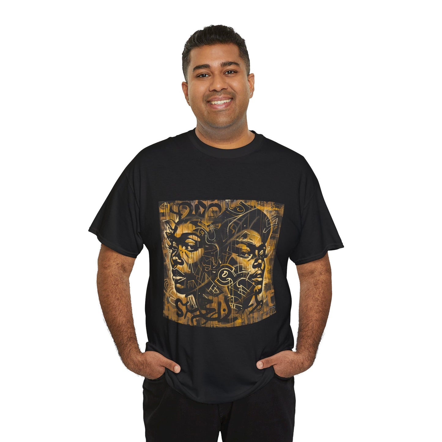 Golden Heritage Graphic Tee - Echoes of Ancestry