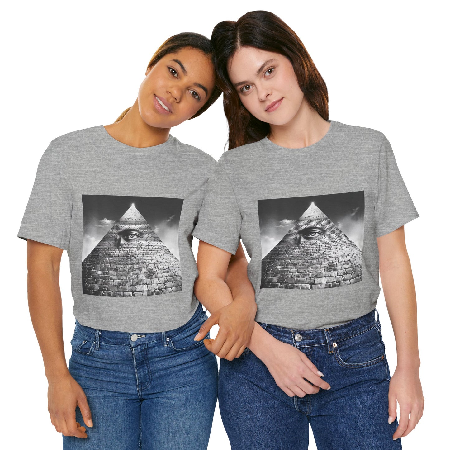 Enigmatic Pyramid Eye Monochrome Men's Tee