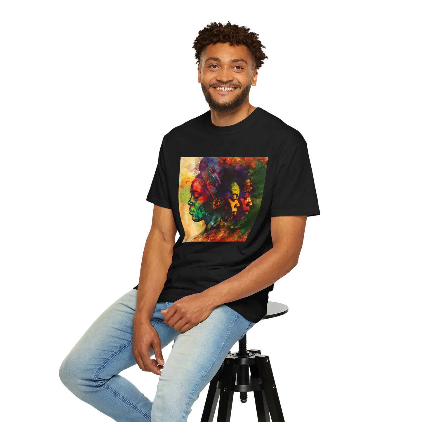 Vibrant Heritage Art Tee: Cultural Pride