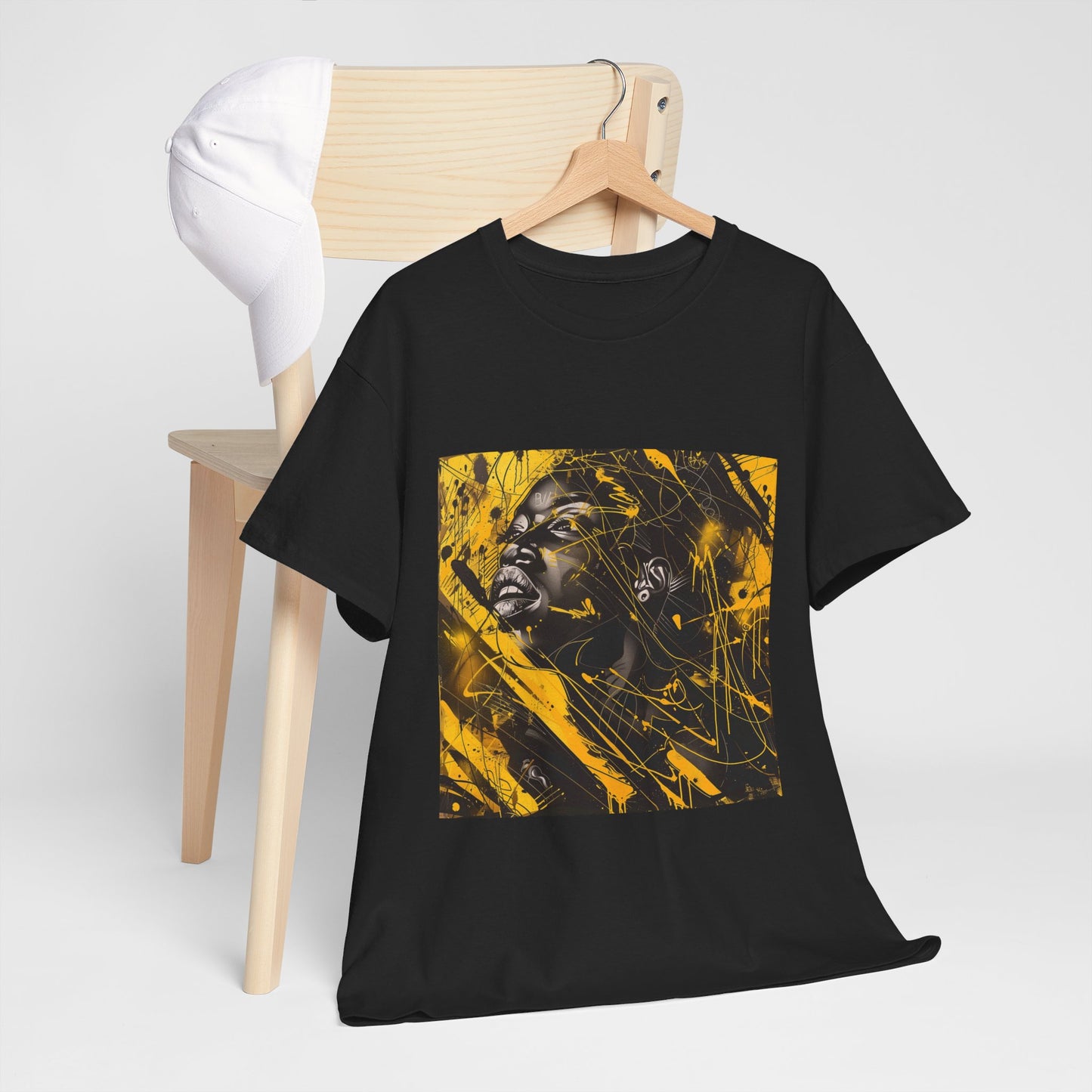 Golden Echoes Abstract Art Tee