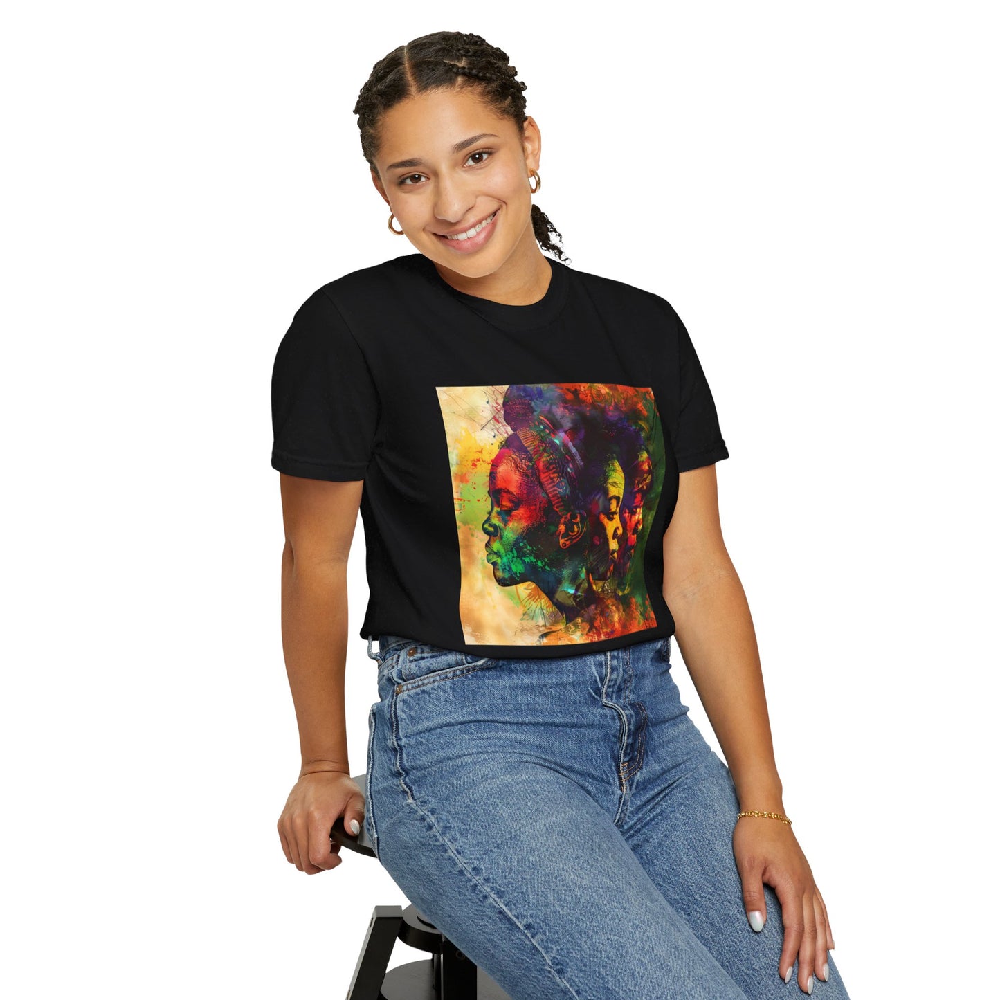 Vibrant Heritage Art Tee: Cultural Pride