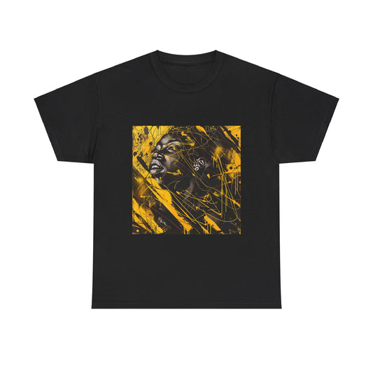 Golden Echoes Abstract Art Tee