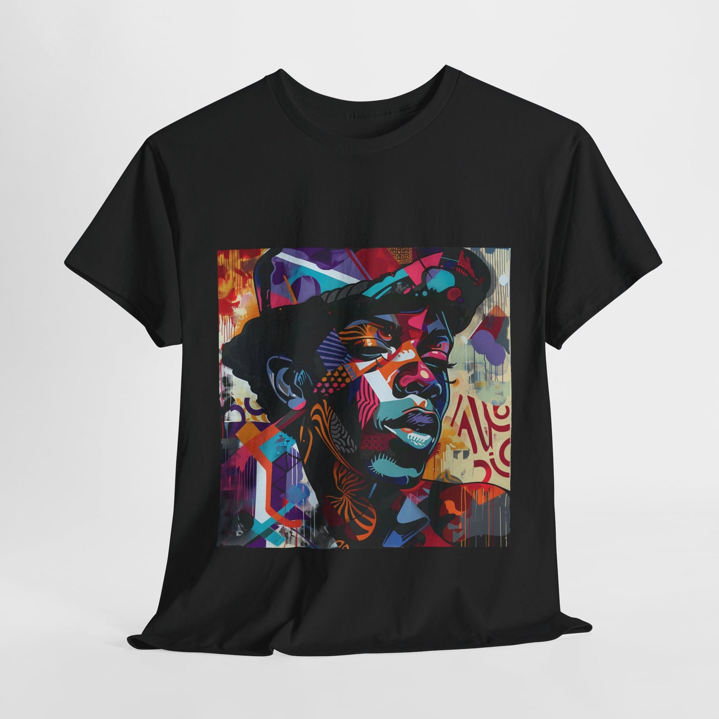 Urban Majesty Graphic Tee: Vibrant Portraits Series