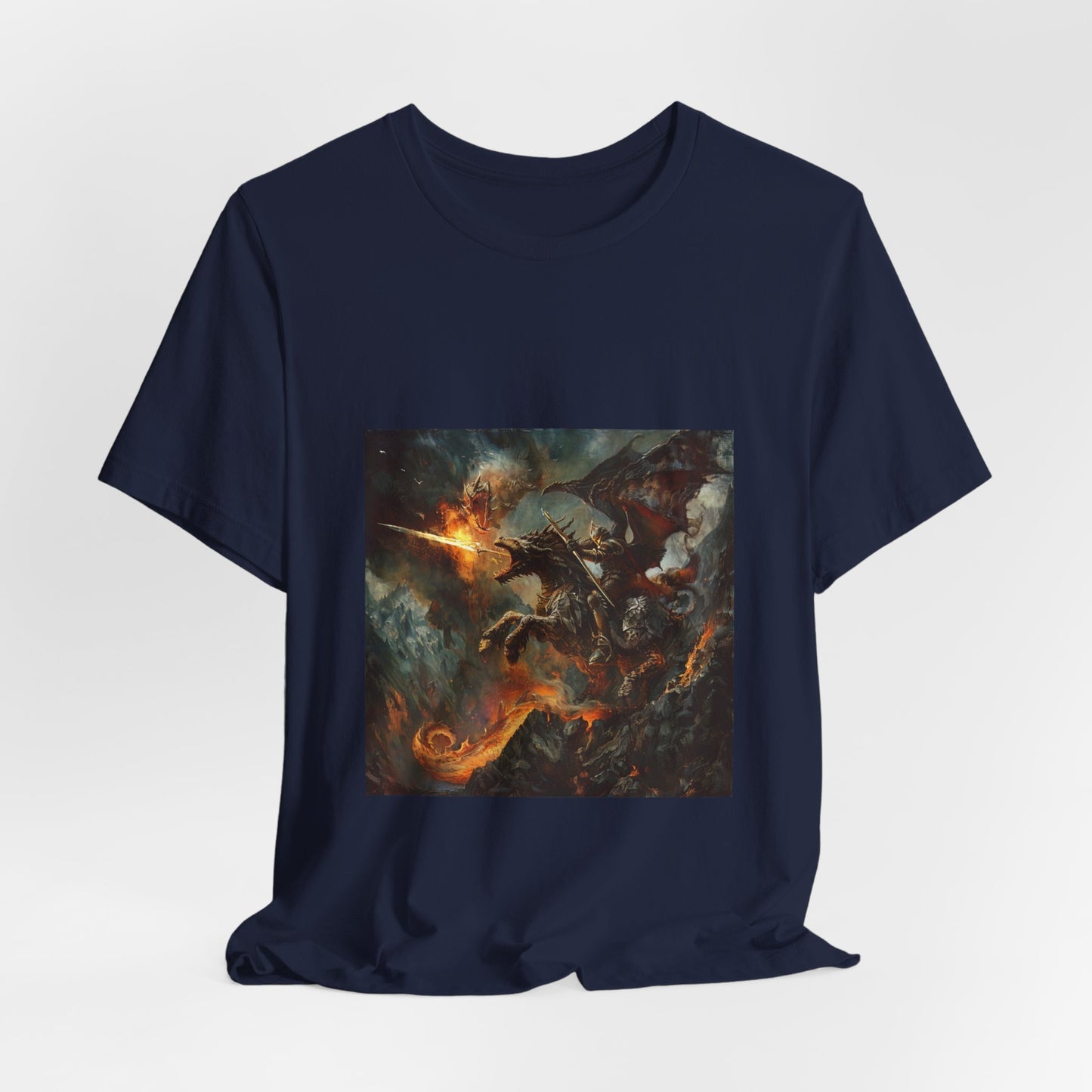 Fiery Dragon Unisex Jersey Tee - Soft Cotton Comfort