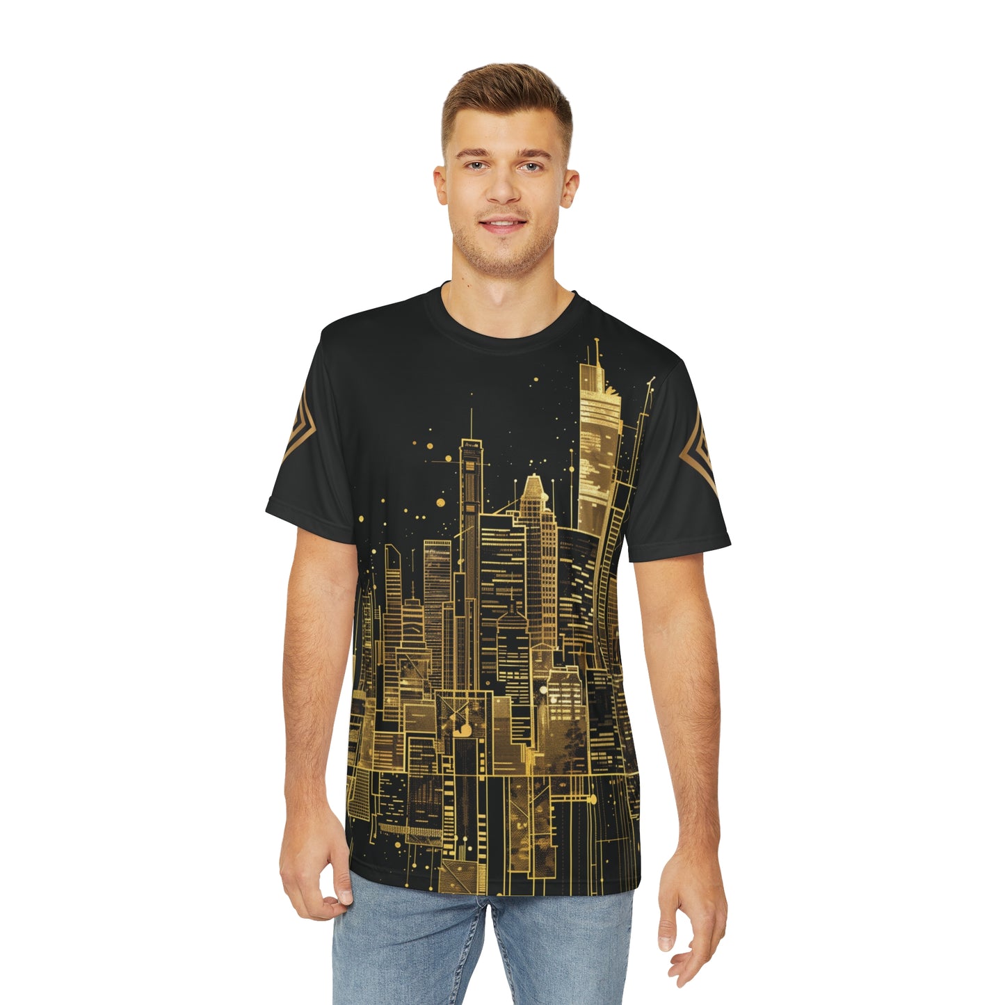 Golden Cityscape Men's Tee