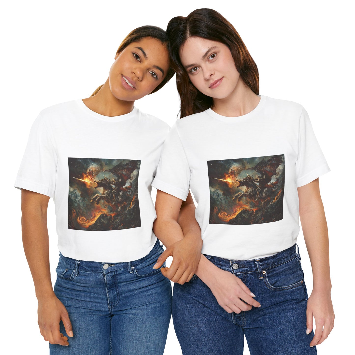 Fiery Dragon Unisex Jersey Tee - Soft Cotton Comfort