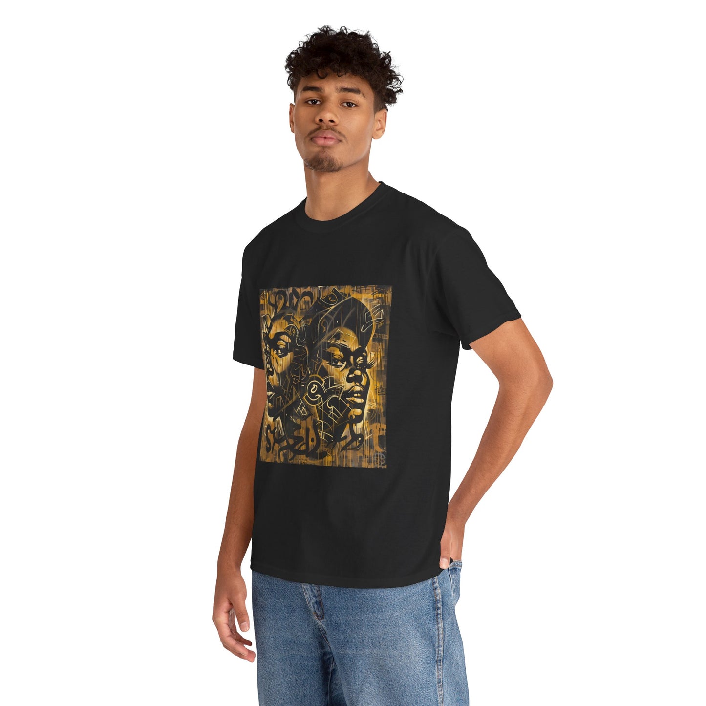 Golden Heritage Graphic Tee - Echoes of Ancestry