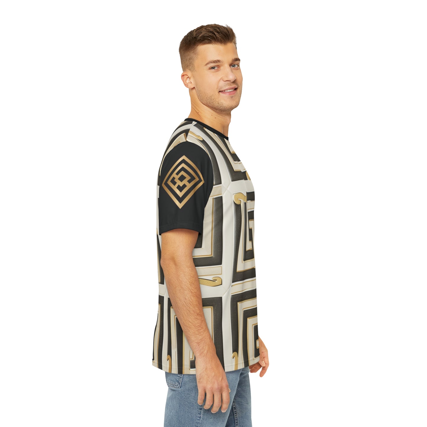 Men's Geometric Maze Tee - Modern & Stylish