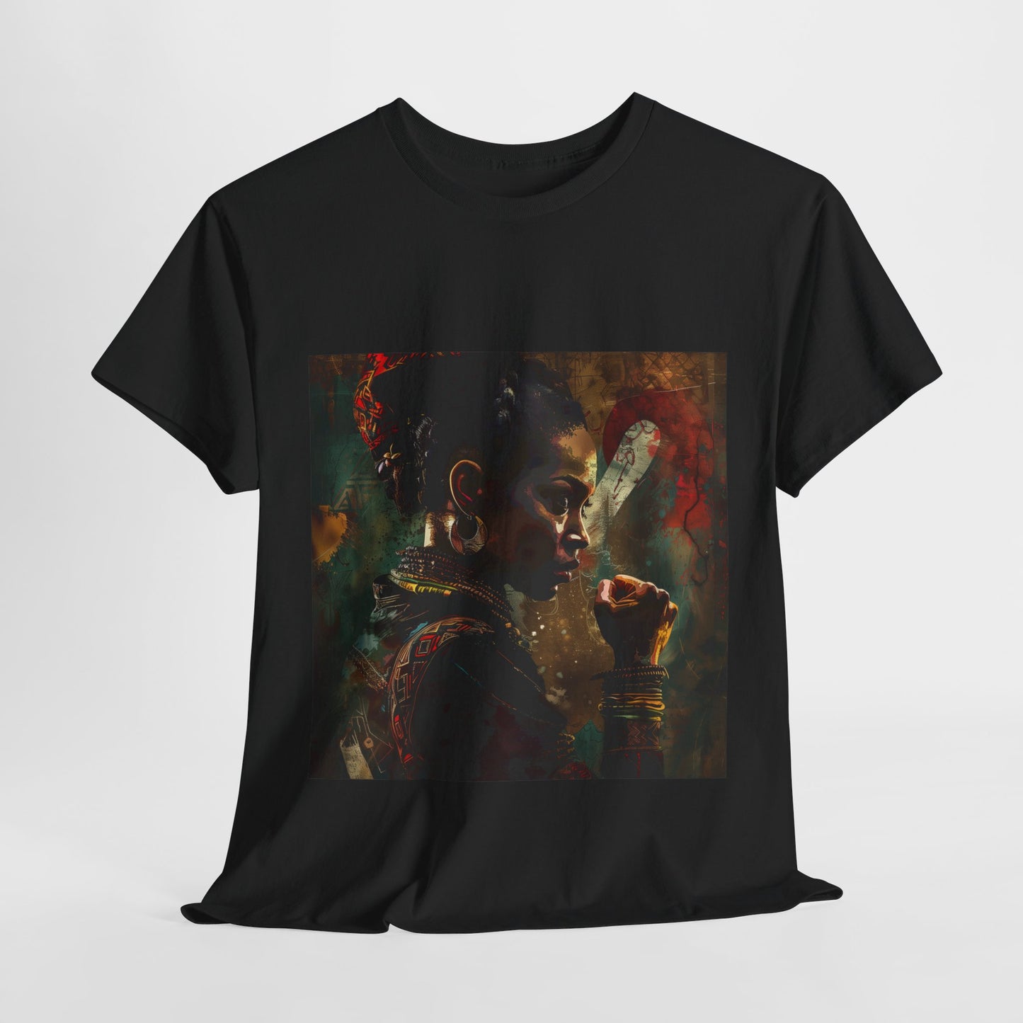 Empowered African Warrior Tee: Bold Spirit