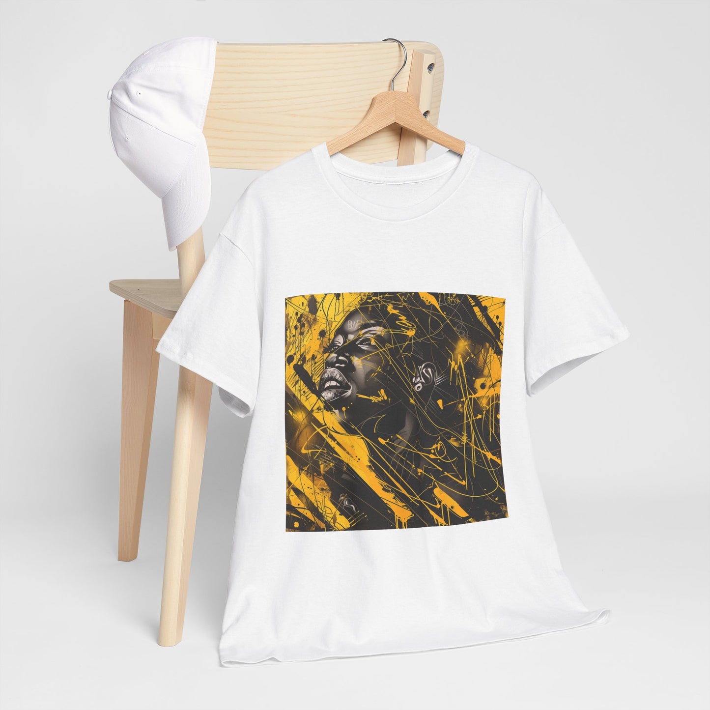 Golden Echoes Abstract Art Tee