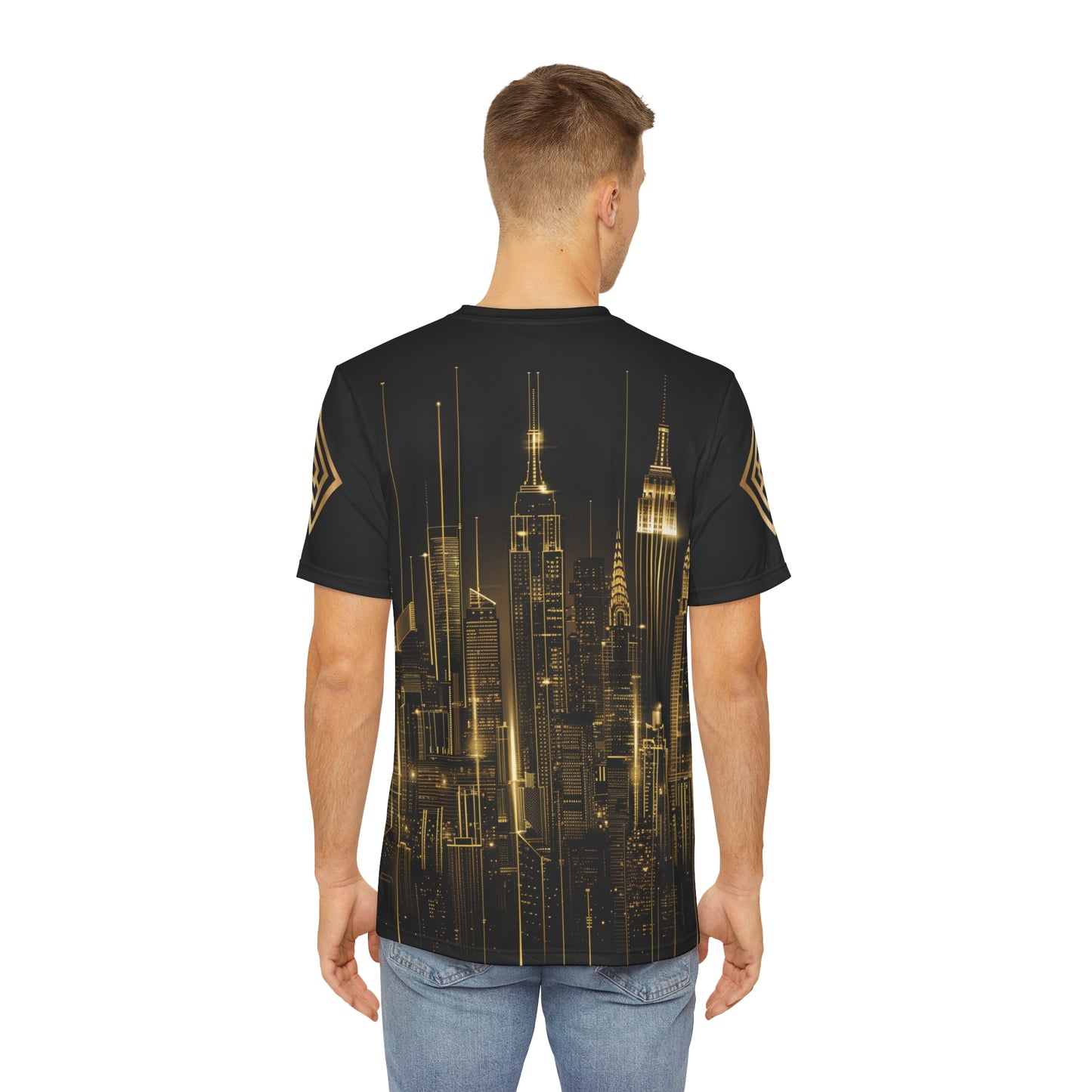 Golden Cityscape Men's Tee