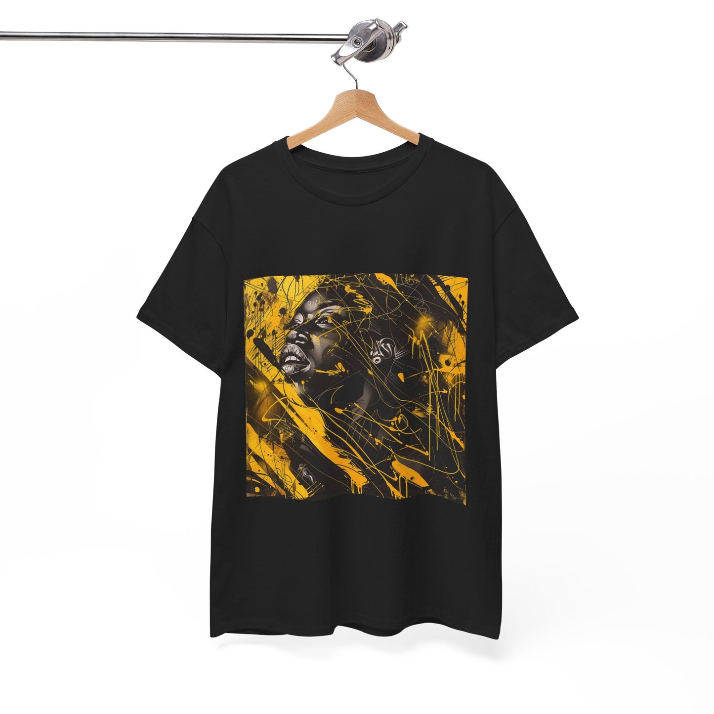 Golden Echoes Abstract Art Tee