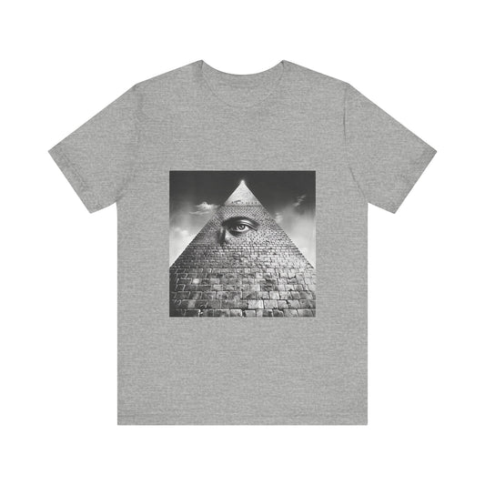 Enigmatic Pyramid Eye Monochrome Men's Tee