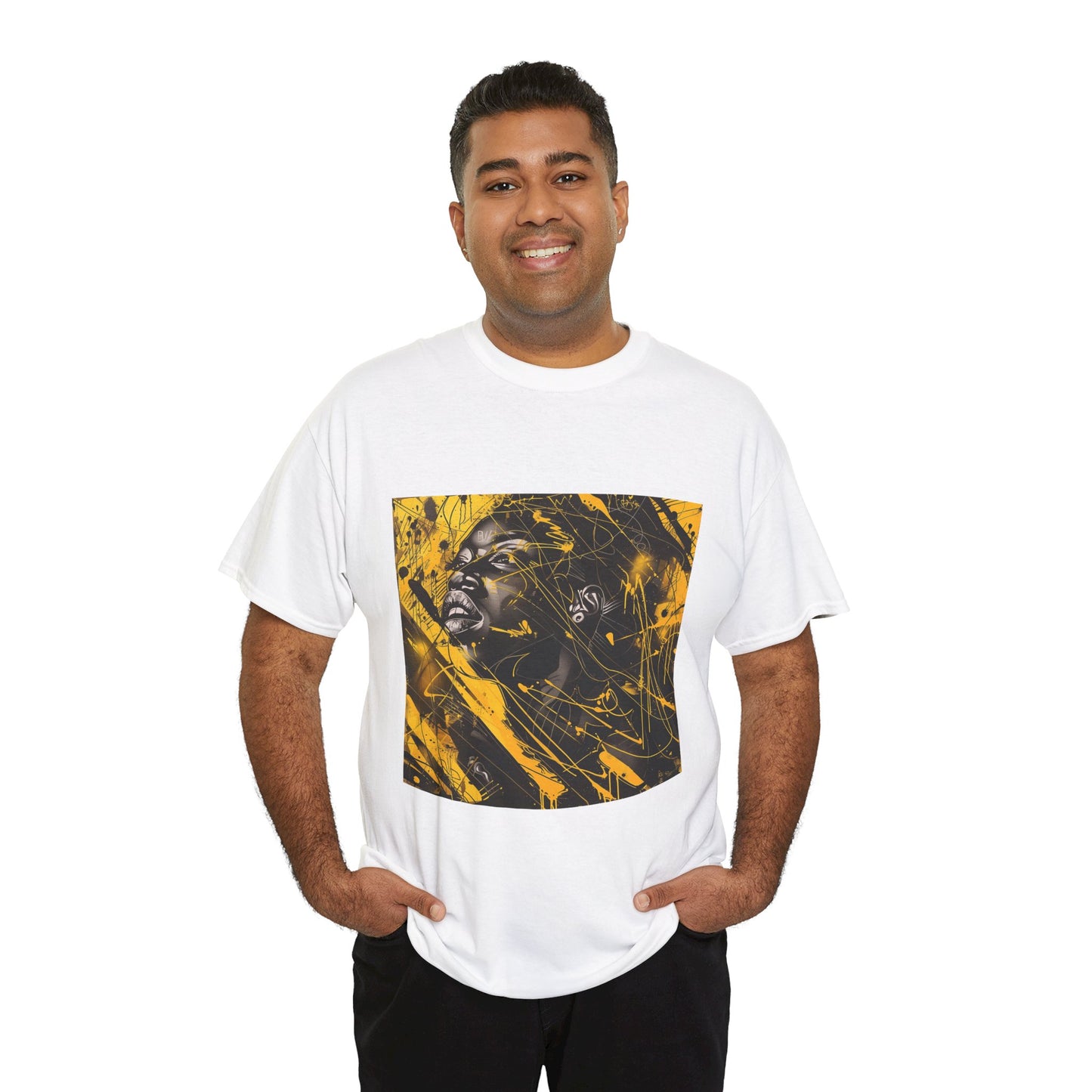 Golden Echoes Abstract Art Tee