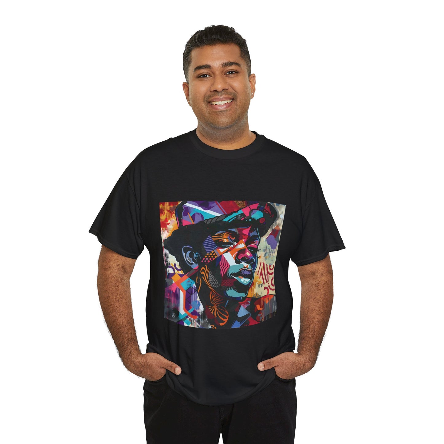 Urban Majesty Graphic Tee: Vibrant Portraits Series