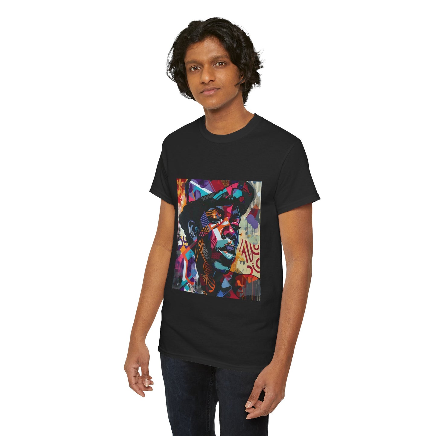 Urban Majesty Graphic Tee: Vibrant Portraits Series