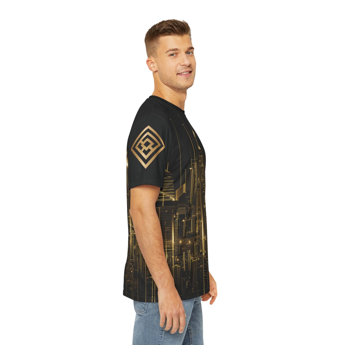 Golden Cityscape Men's Tee