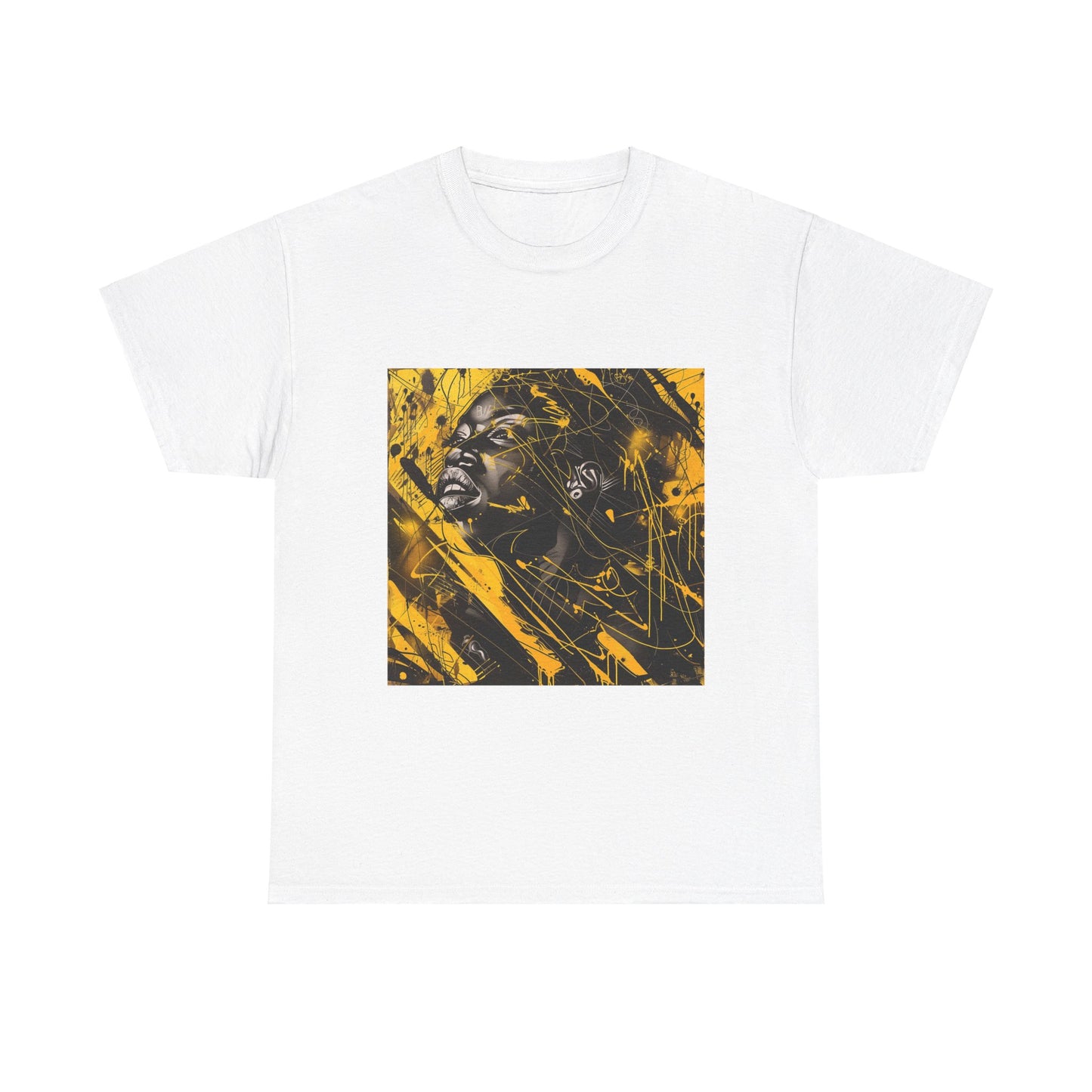 Golden Echoes Abstract Art Tee