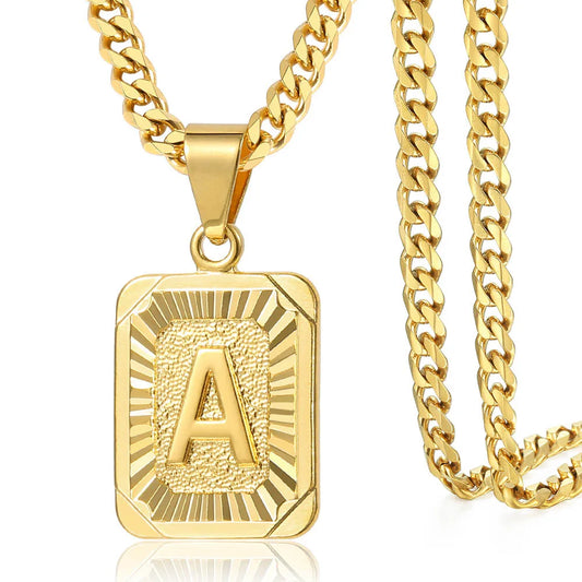 Heritage Monogram Gold Necklace – Personalized Elegance with a Cultural Touch