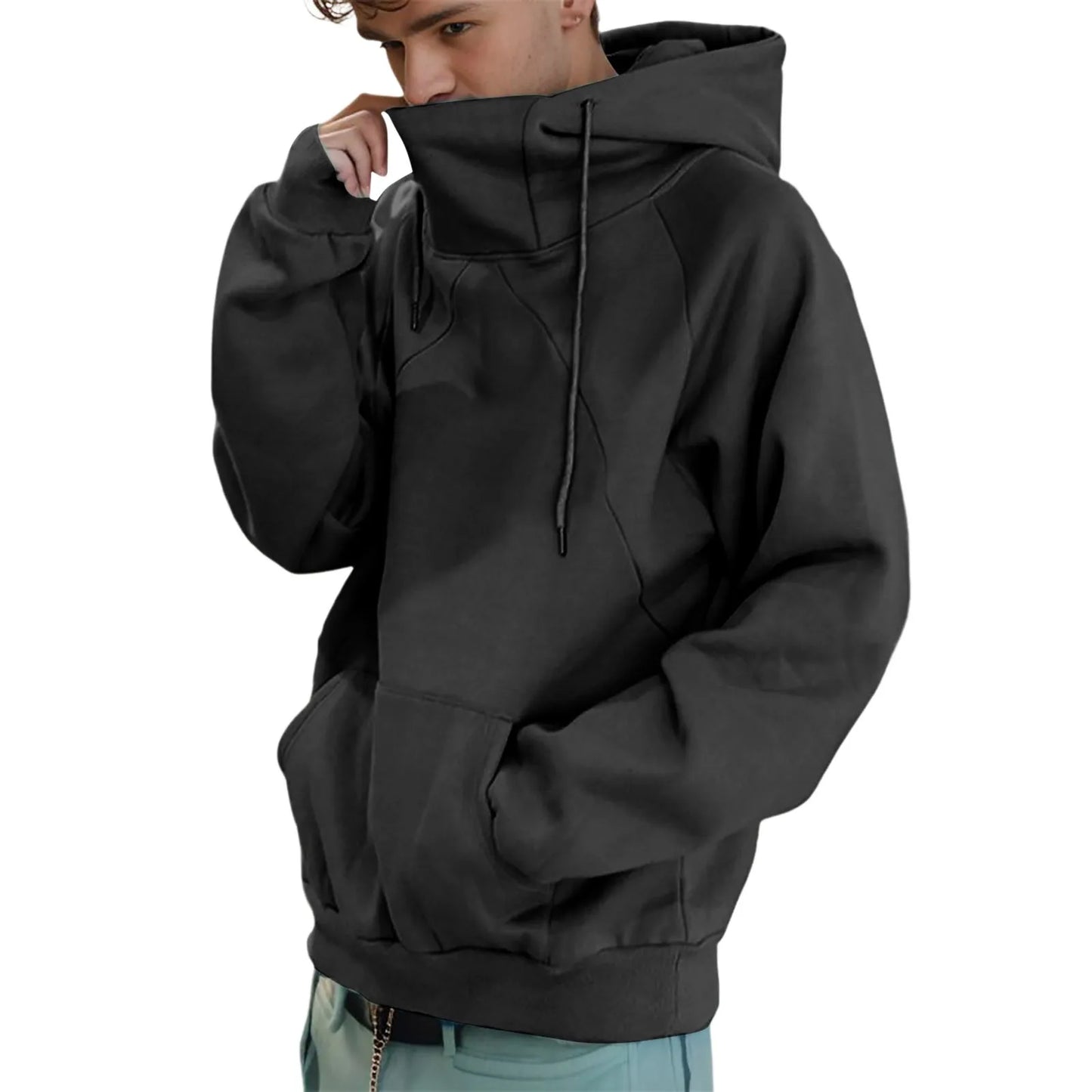 Urban Comfort: Classic Black Heritage Hoodie