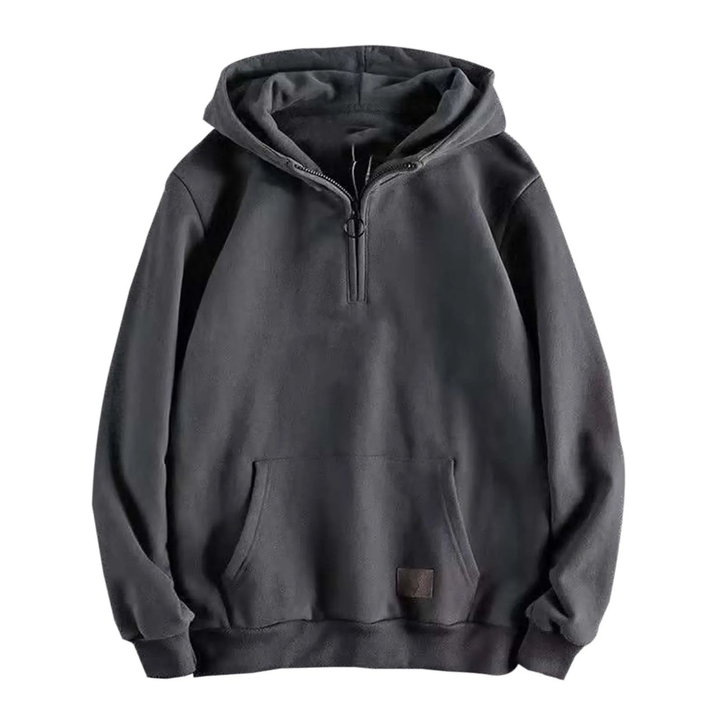 Urban Noir: Sleek Zip-Up Hoodie