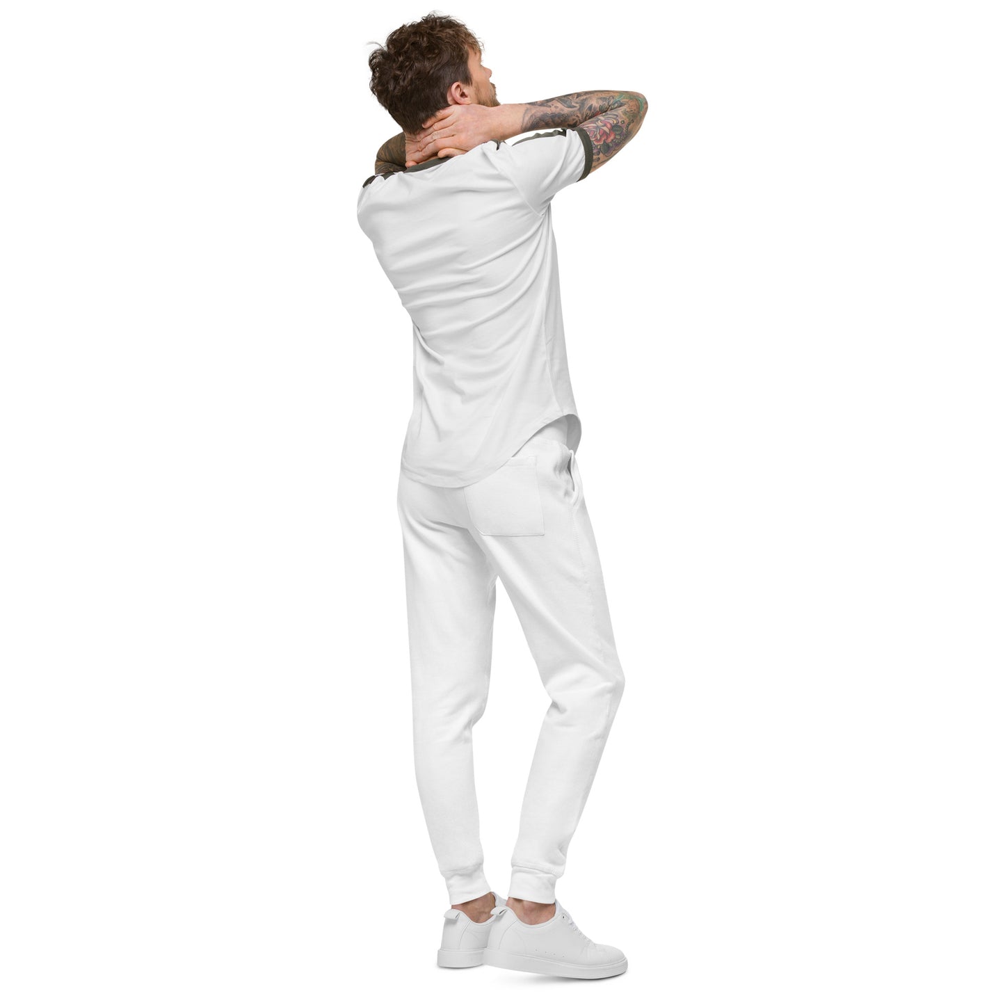 Men's fleece sweatpants (white)