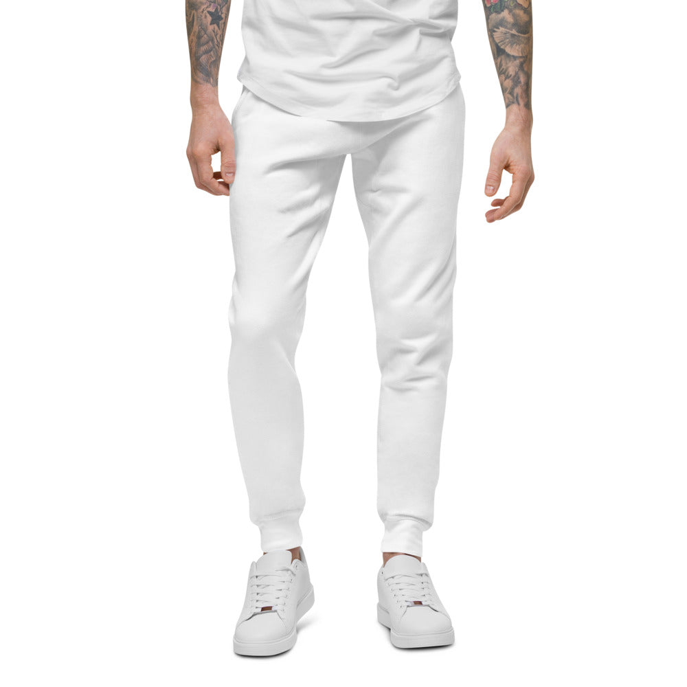 Men's fleece sweatpants (white)